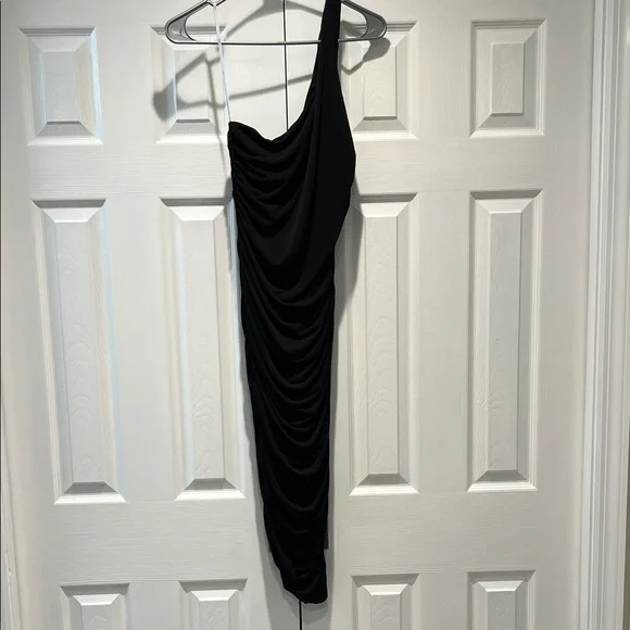 Lulus Black One-Shoulder Dress - Picture 3 of 4
